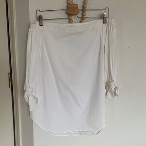 Aritzia Off-Shoulder White Blouse
